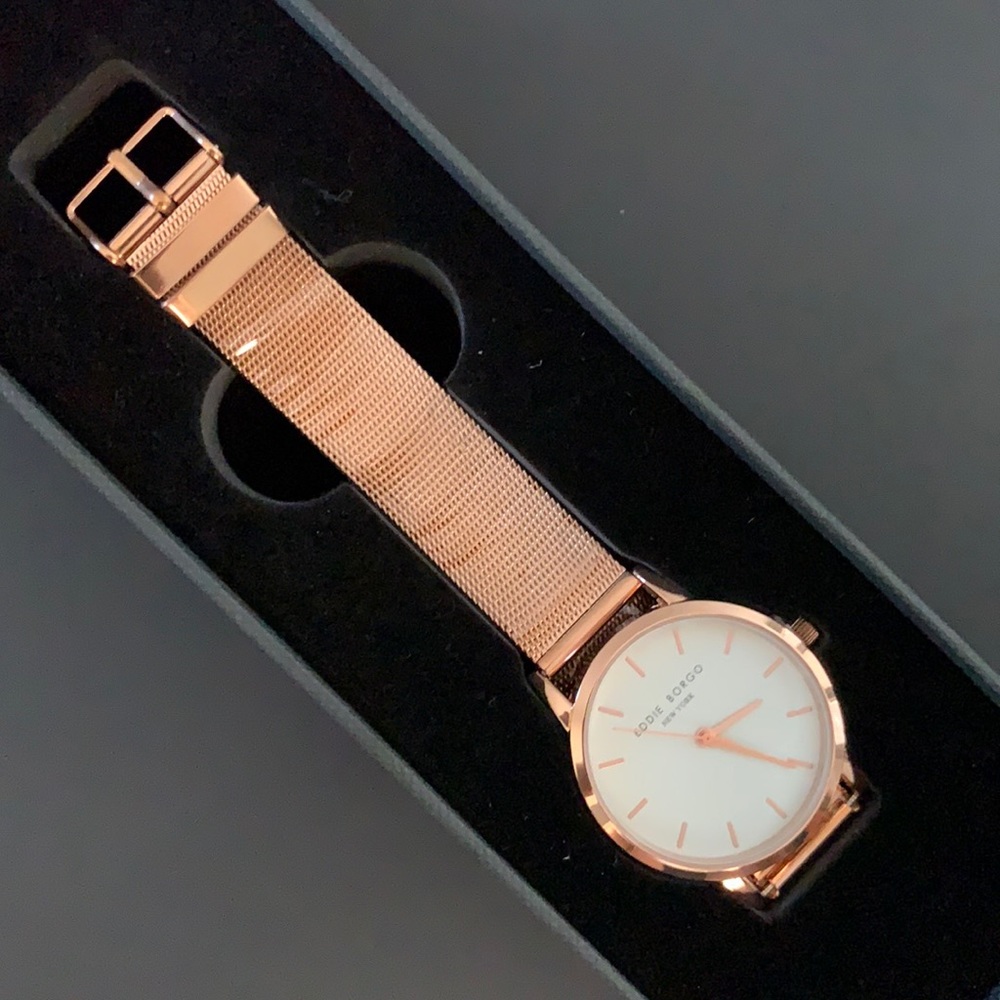 NIB Eddie Borgo New York Soho Wrist Watch Rose Gold
